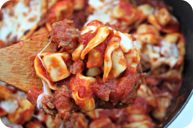 Cheesy Italian Sausage Skillet Johnsonville #MeatballMasters