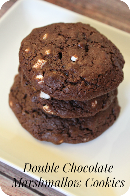 Double Chocolate Masrhmallow cookies