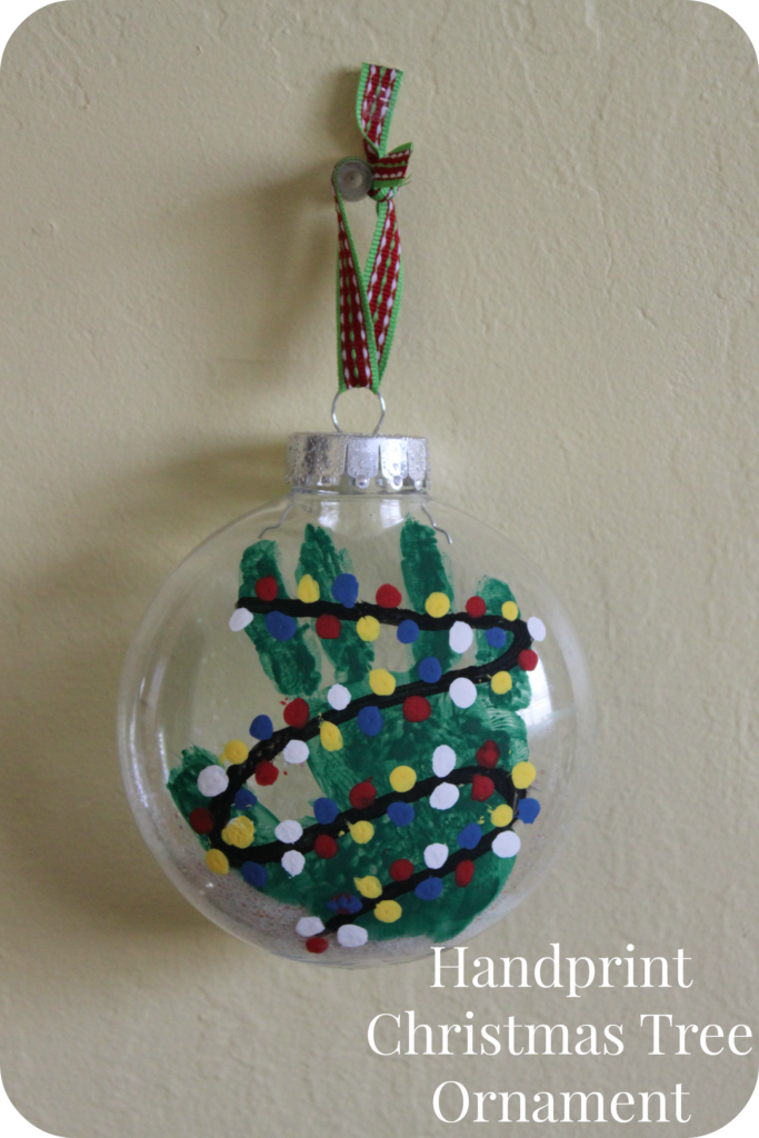 Handpring Christmas Tree Ornament DIY