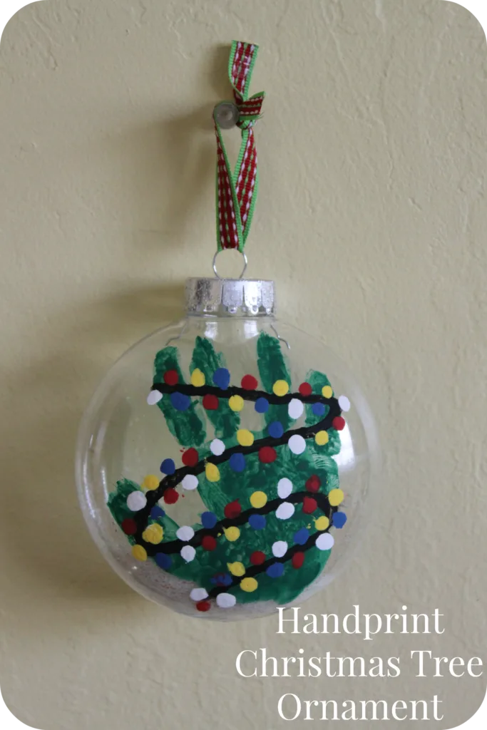 Handpring Christmas Tree Ornament DIY