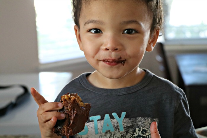 Happy Boy with Brownies