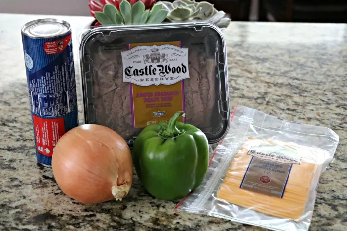 Philly Cheesesteal Roll-Up Ingredients