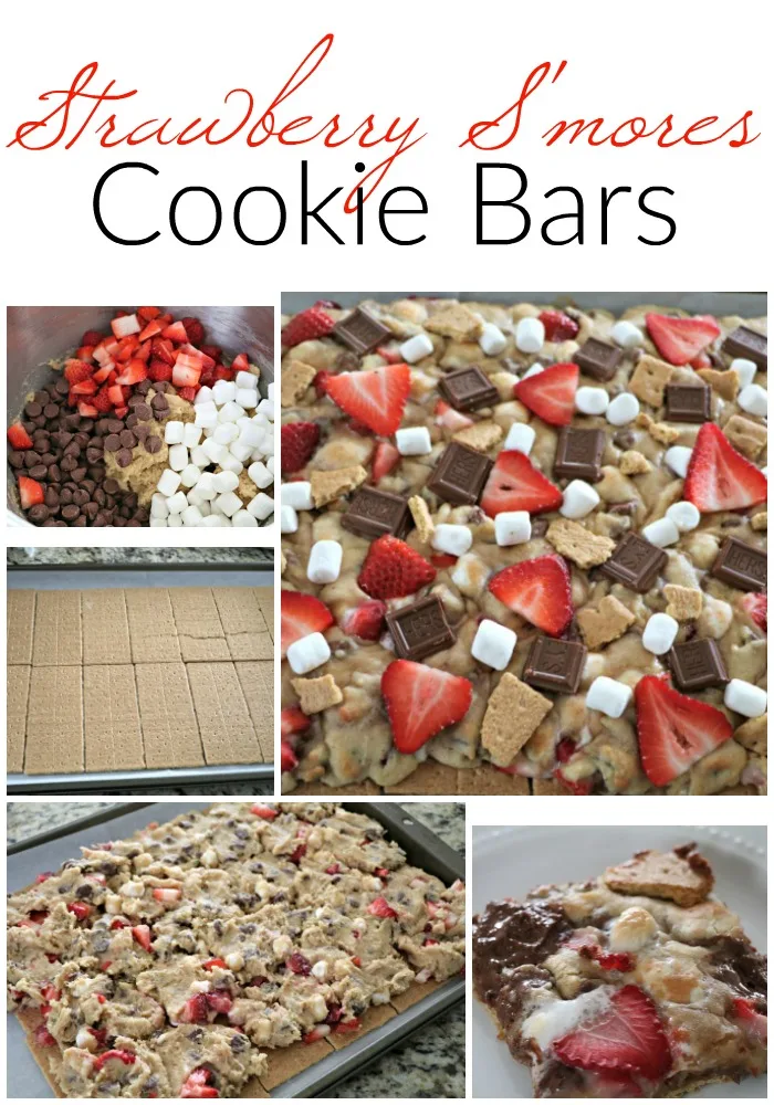 Strawberry S'mores Cookie Bars