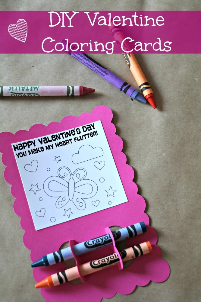 DIY Coloring Valentine Cards