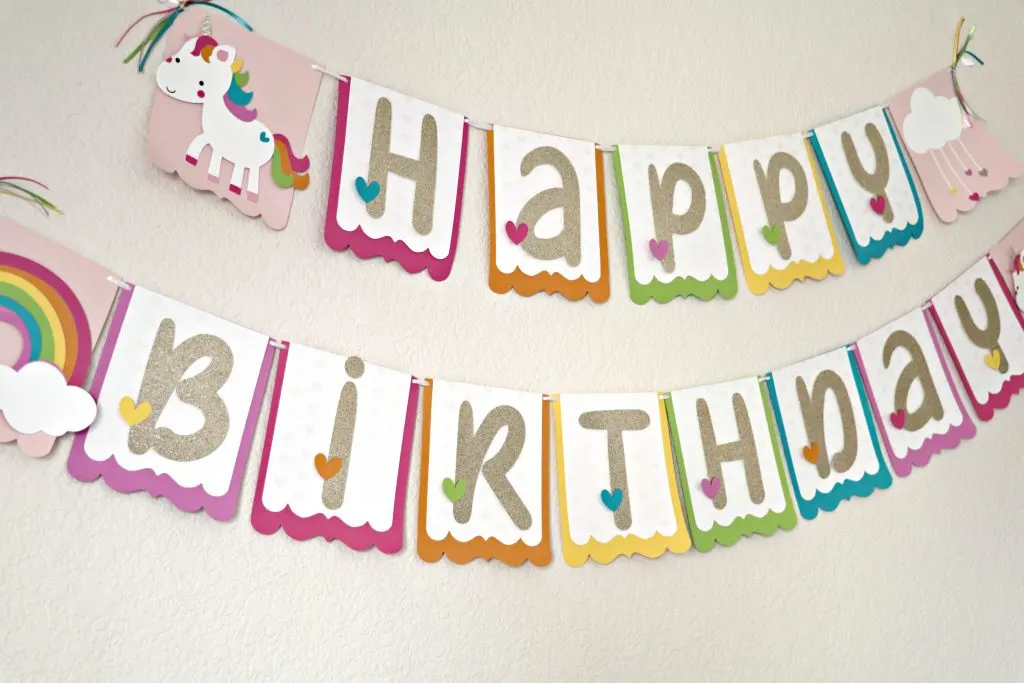 Silhouette Cameo Unicorn Party Banner Decoration