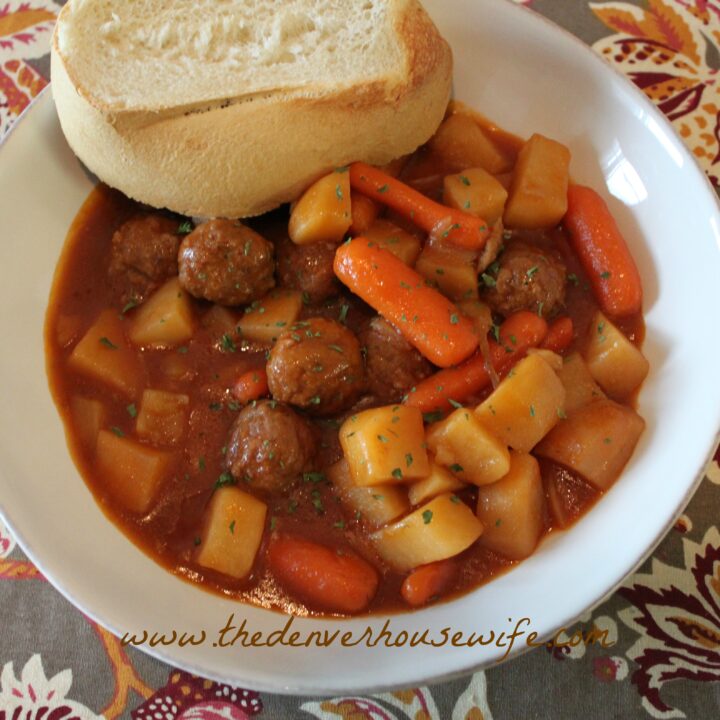 Slow Cooker Meatball Stew