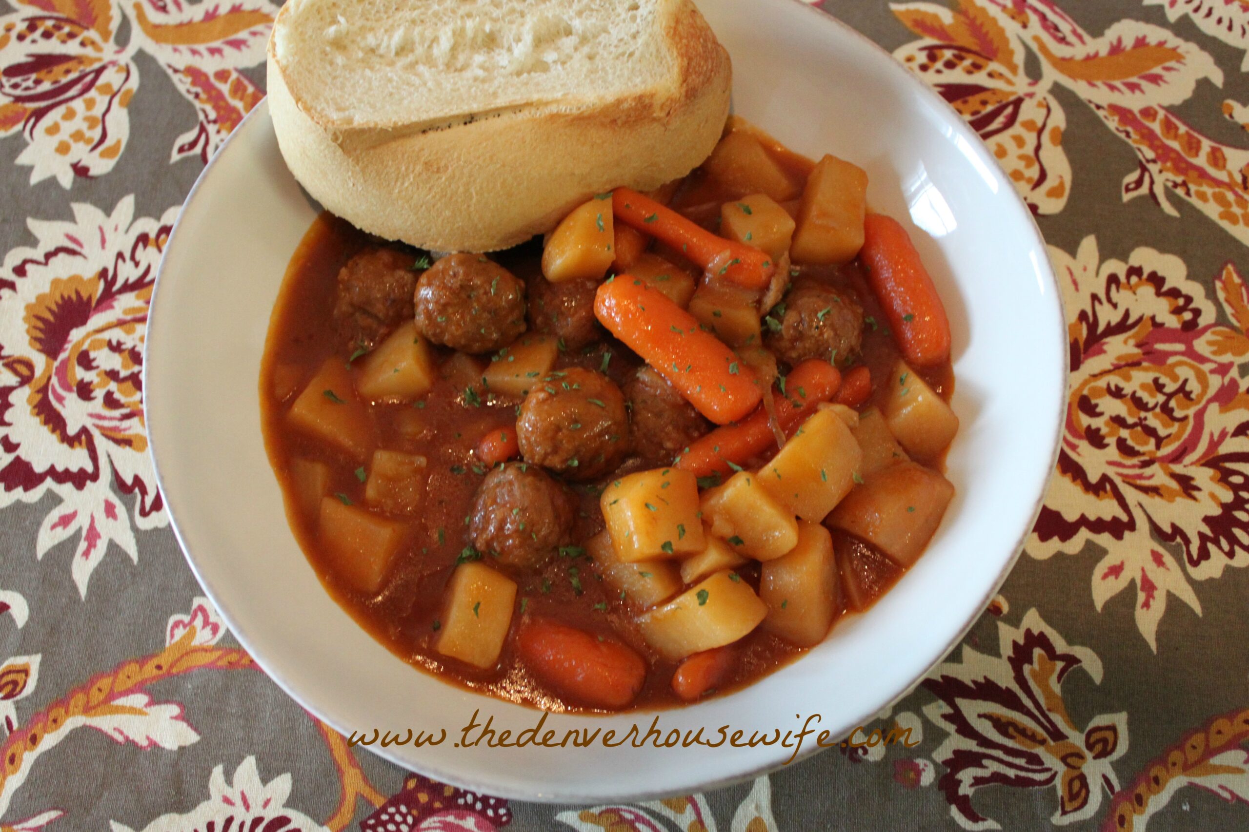 Slow Cooker Meatball Stew » The Denver Housewife