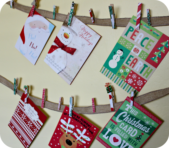 DIY Garland Christmas Card Holder » The Denver Housewife
