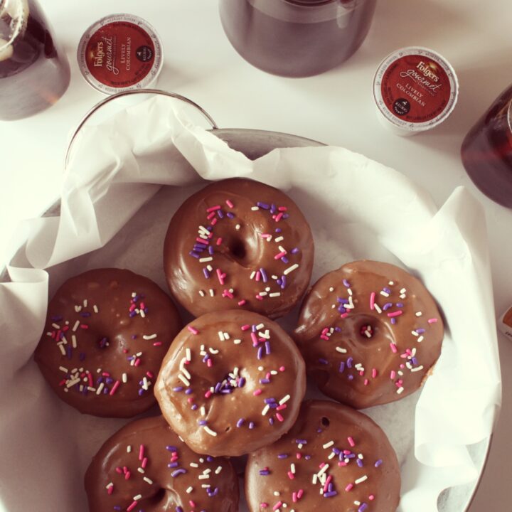 Chocolate Donuts with a Chocolate Coffee Glaze!