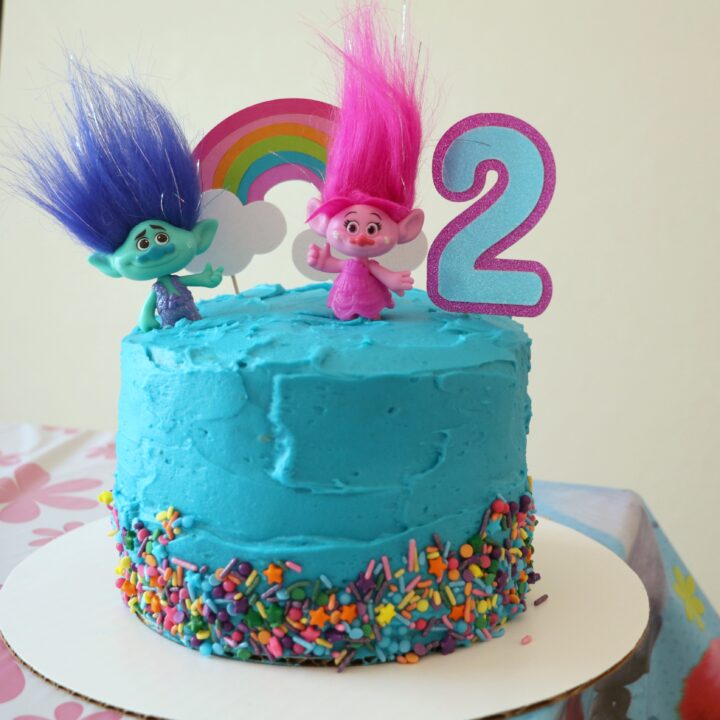 Homemade Trolls Birthday Cake