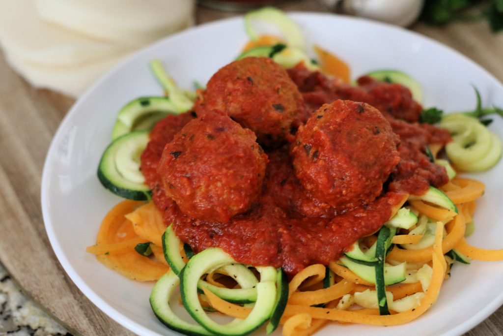 Turkey Meatballs and Zoodles