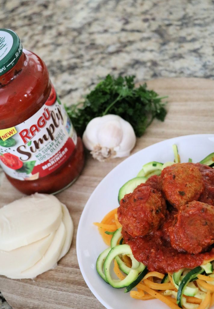 Turkey Stuffed Meatballs and Zoodles