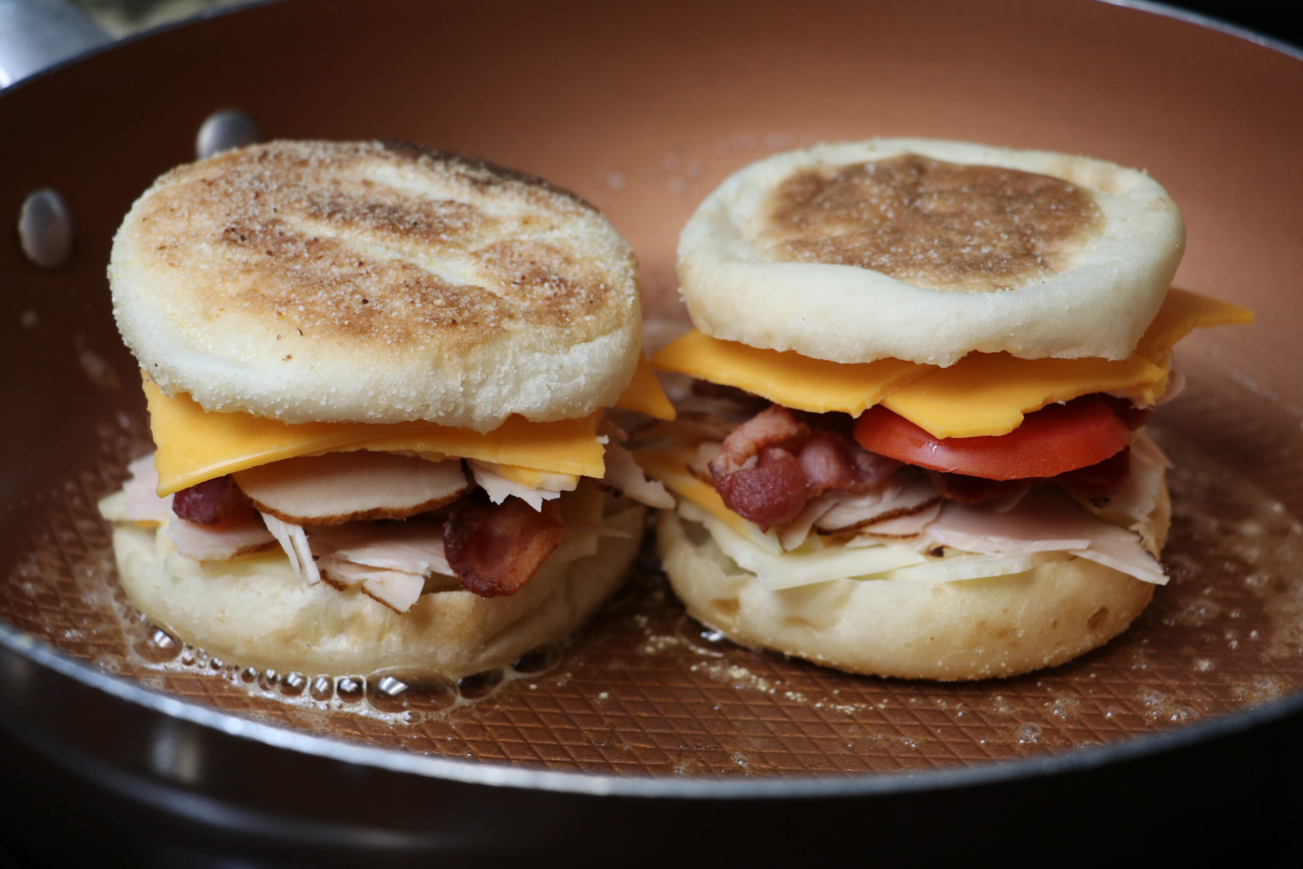 Turkey & Bacon Grilled English Muffins!