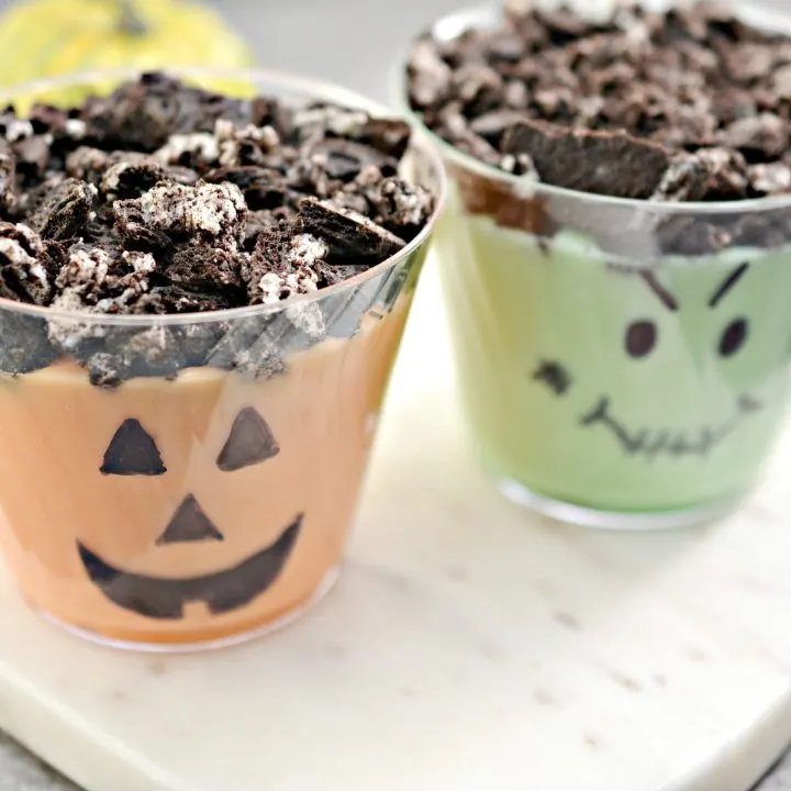 Halloween Monster Pudding Cups