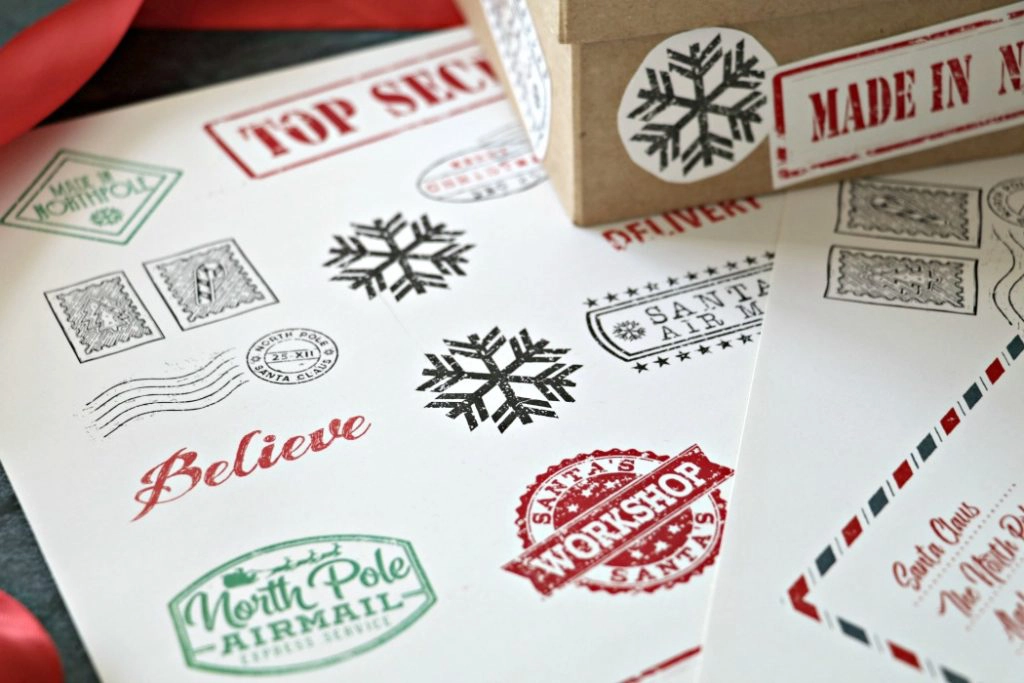 North pole shipping labels