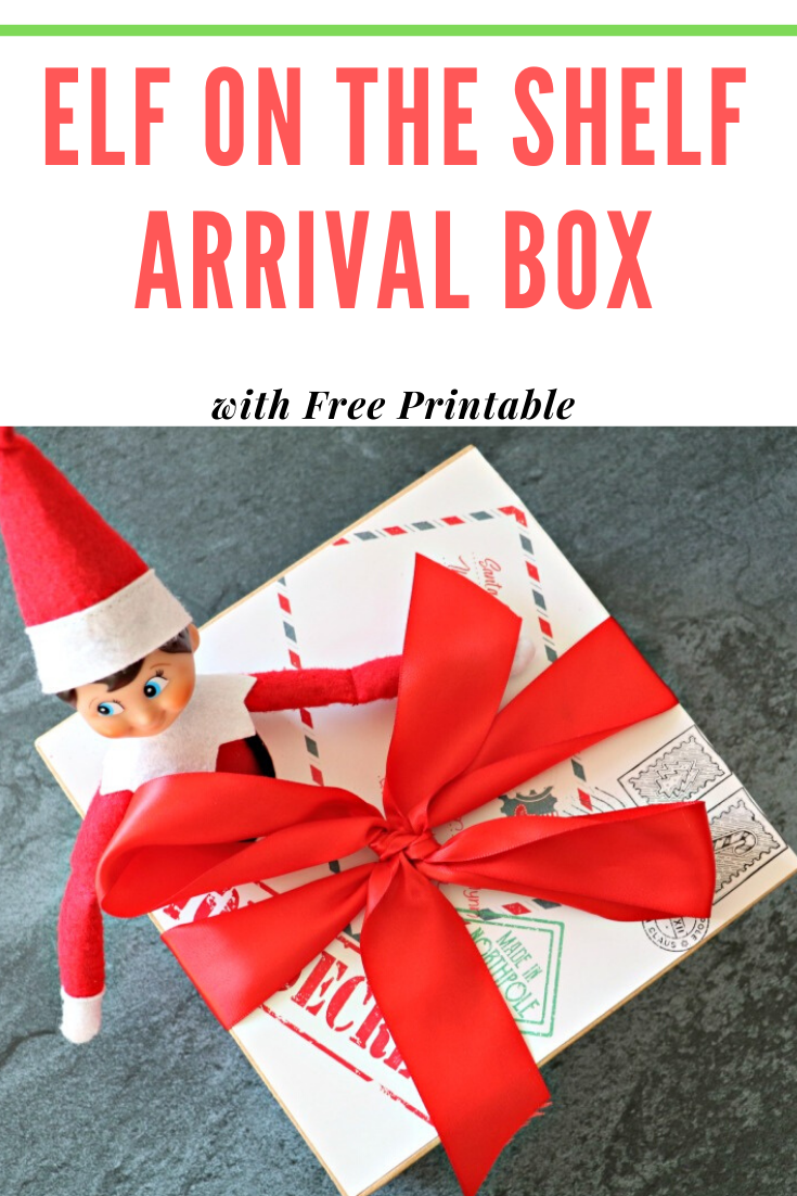 FREE PRINTABLE: Elf on The Shelf Arrival Box & Vintage Christmas Postage Stickers