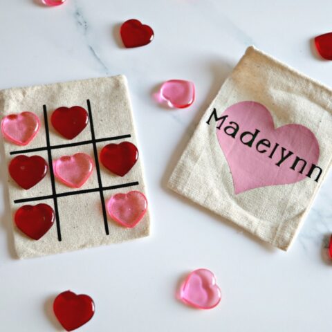 Cricut Cheap & Easy DIY Class Valentine’s Tic Tac Toe Bags