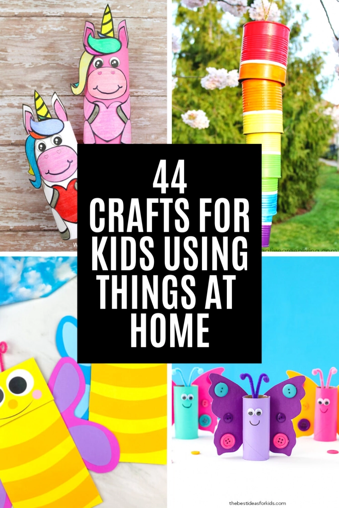 Crafts for kids using recycled materials found at home
