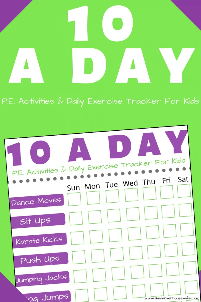 Free PE Activities Printable for Kids