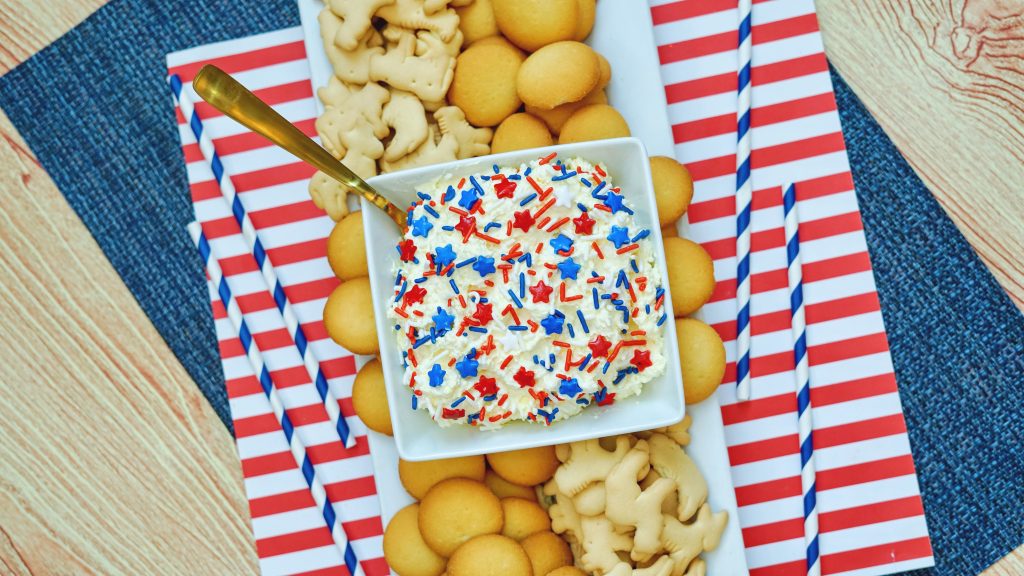 4th of July Dunkaroo Cake Batter Dip