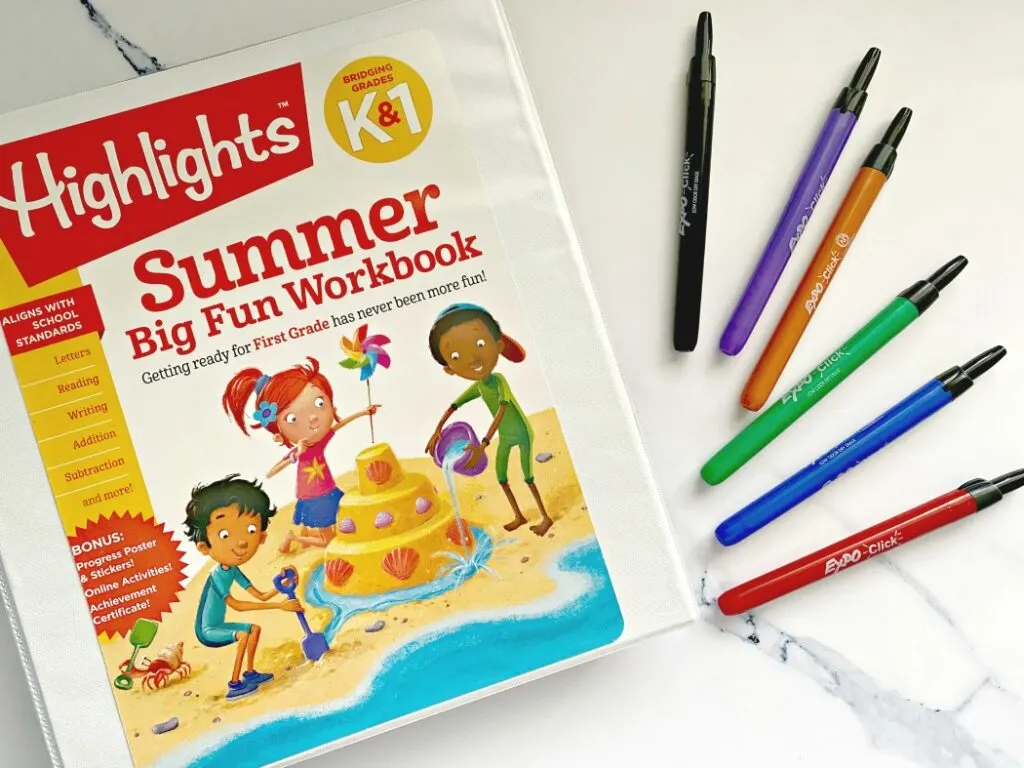 Highlights reusable workbooks for kids
