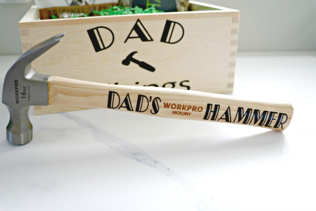 How to make a dad hammer gift from kids cricut