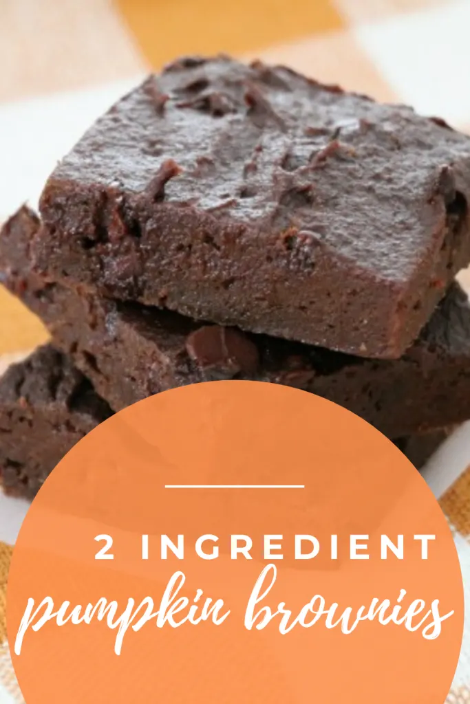 2 ingredient Pumpkin Fudge Brownies