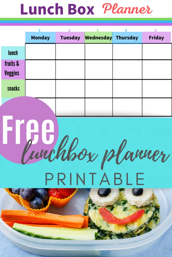 Free Lunchbox planner with printable + notes