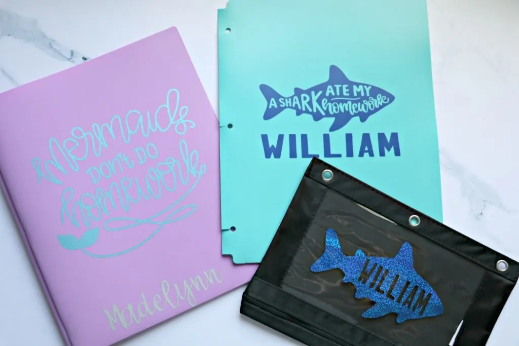 Cricut Personalized back to school supplies for kids