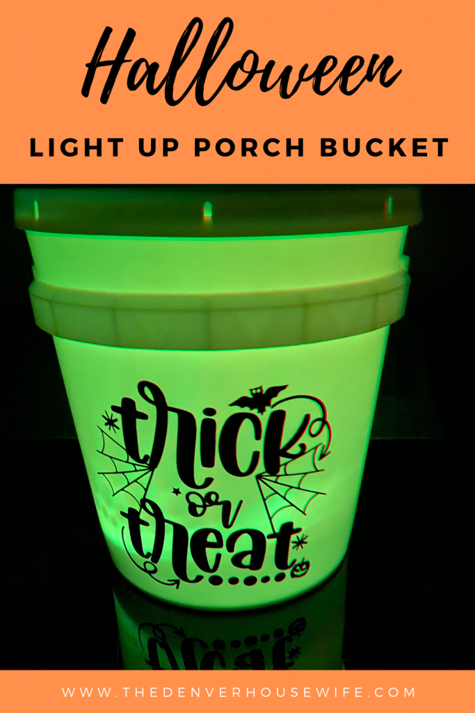 Halloween Porch Light Up Bucket Trick or Treat