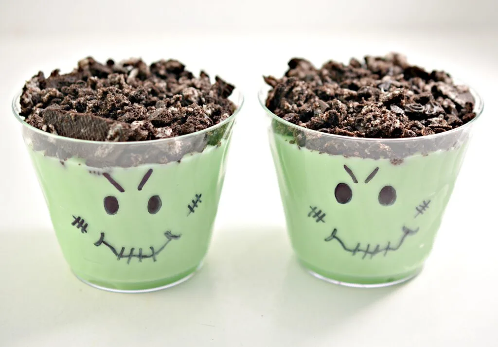 Halloween Monster Dirt Pudding Cups