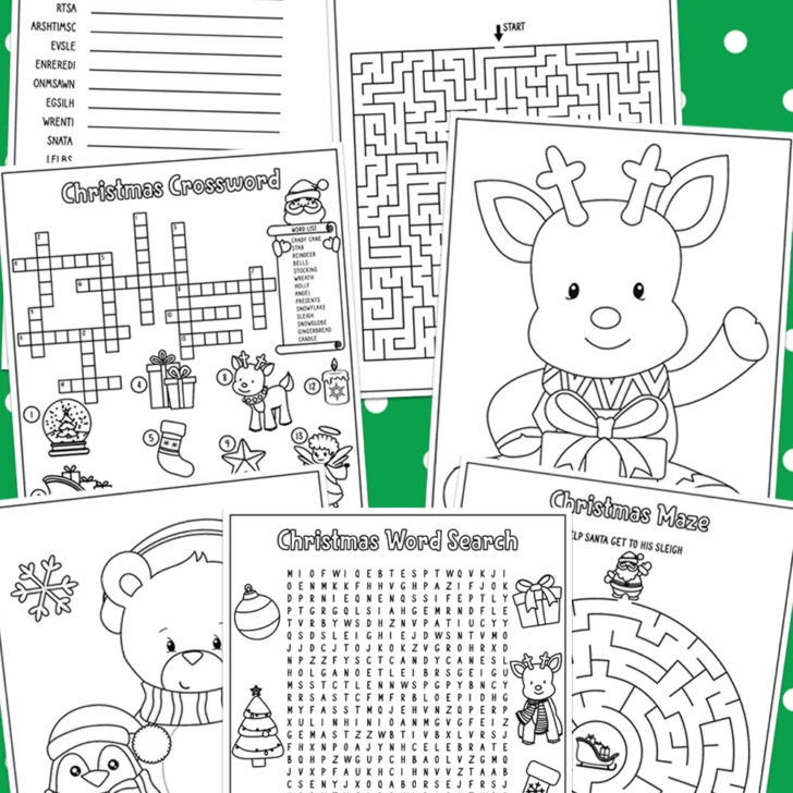 Free Printable Christmas Activity Pack for kids