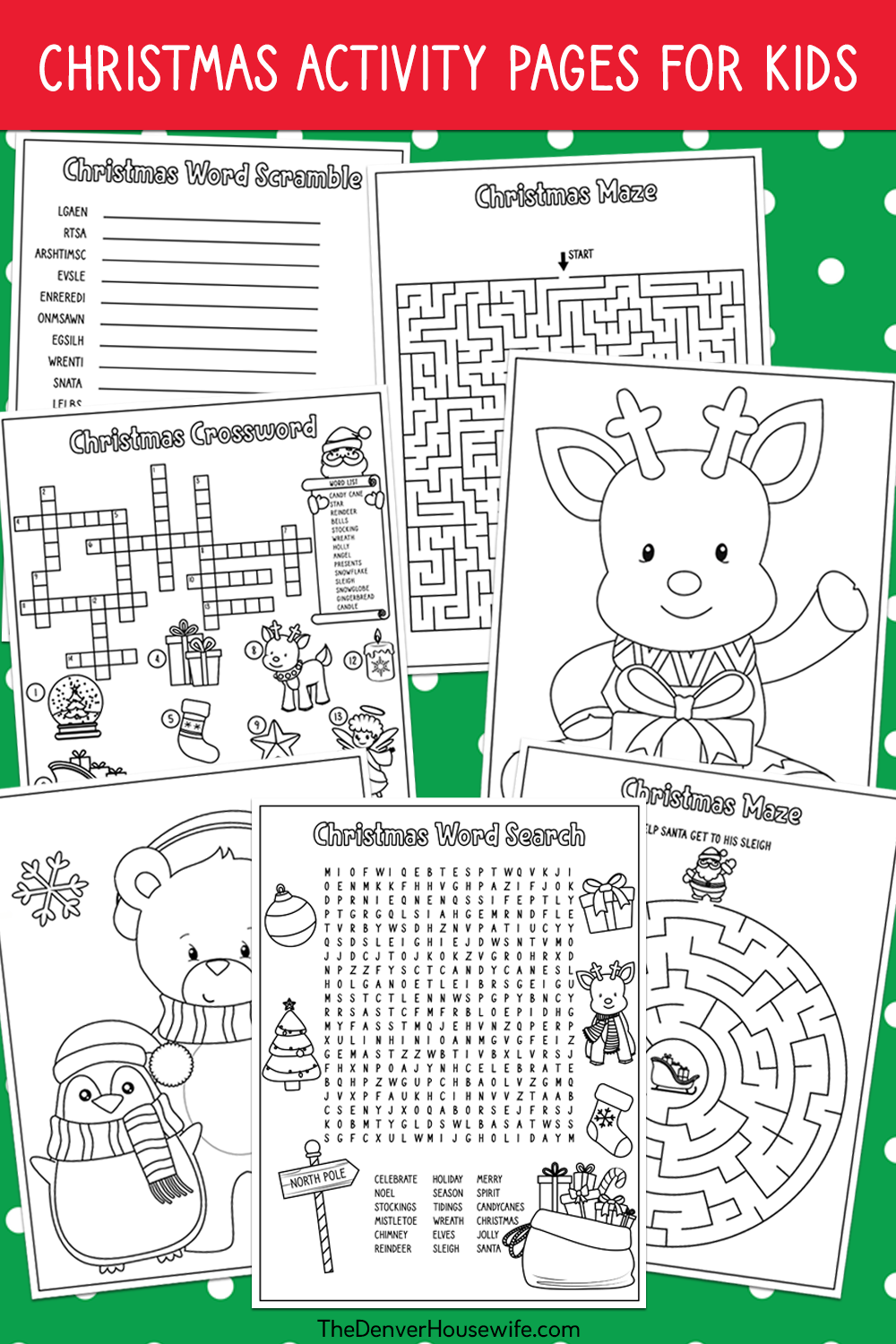 Free Printable Christmas Activity Pack For Kids The Denver Housewife Free Printable Christmas Activity Pack For Kids The Denver Housewife