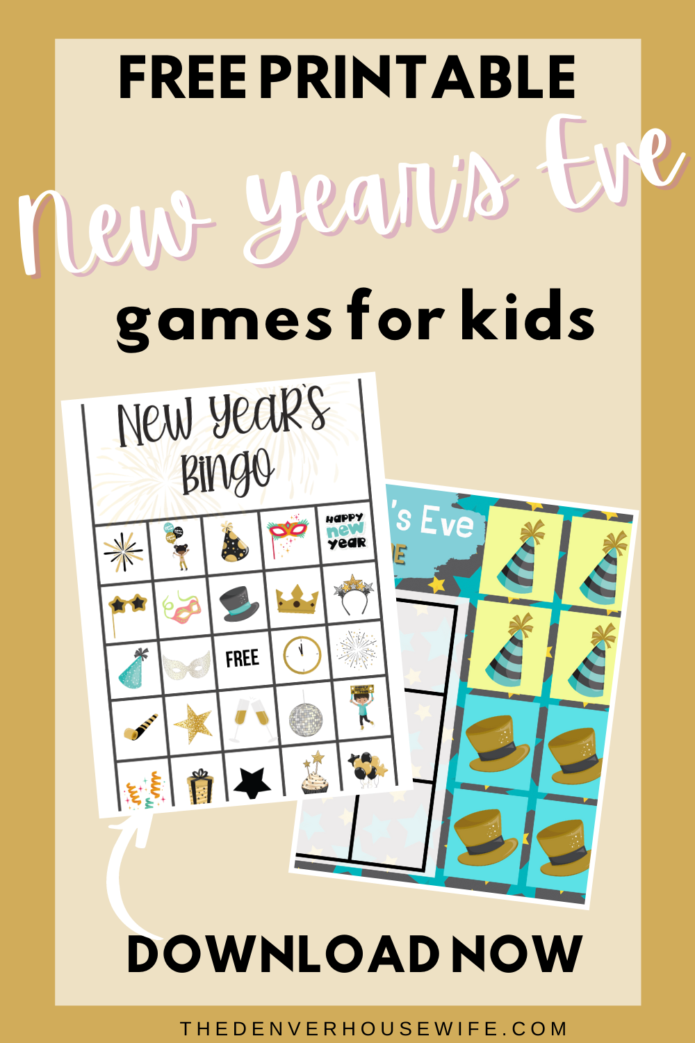 New Years Eve Printable Bingo & Tic Tac Toe Printables