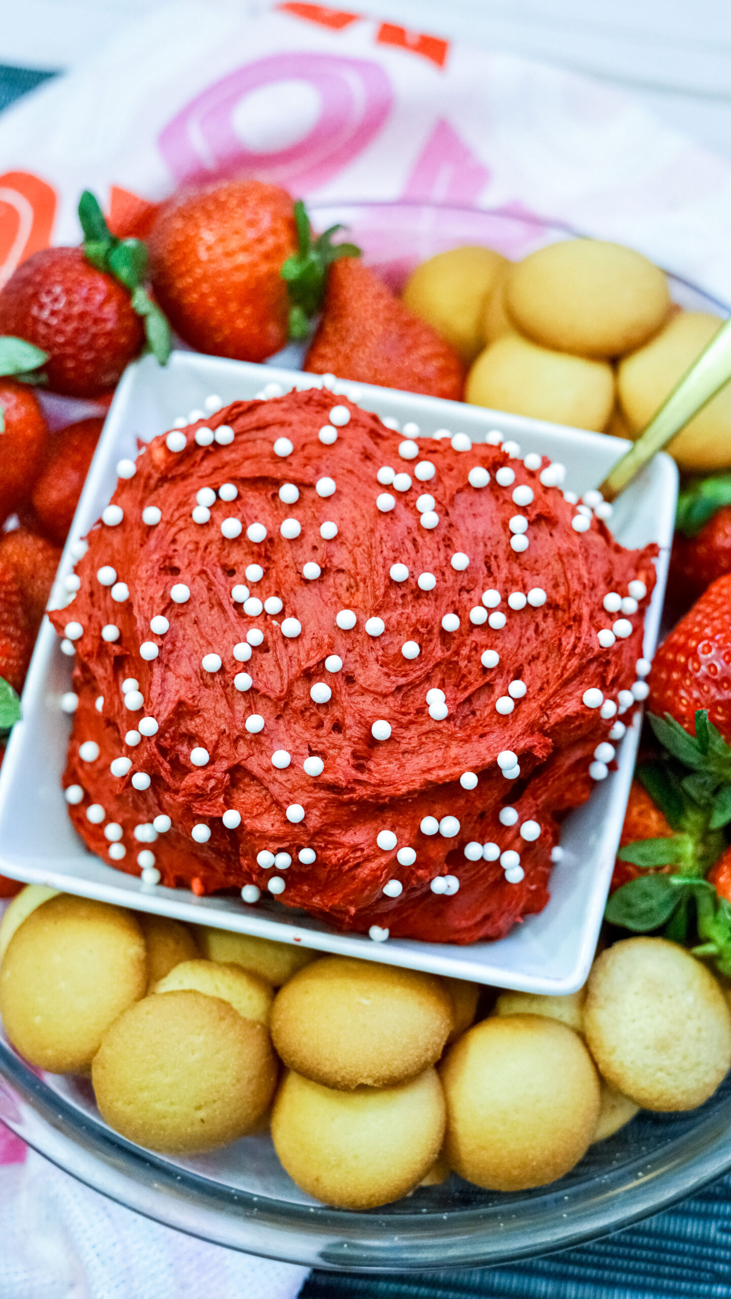 red velvet cake batter dip valentine's day