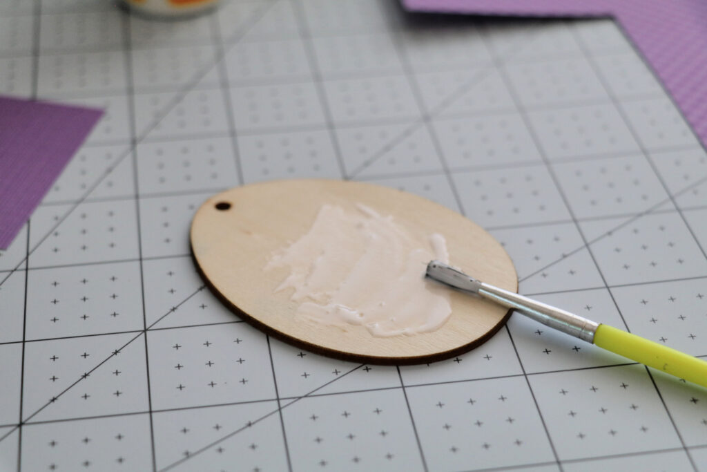How to glue cardstock to wood