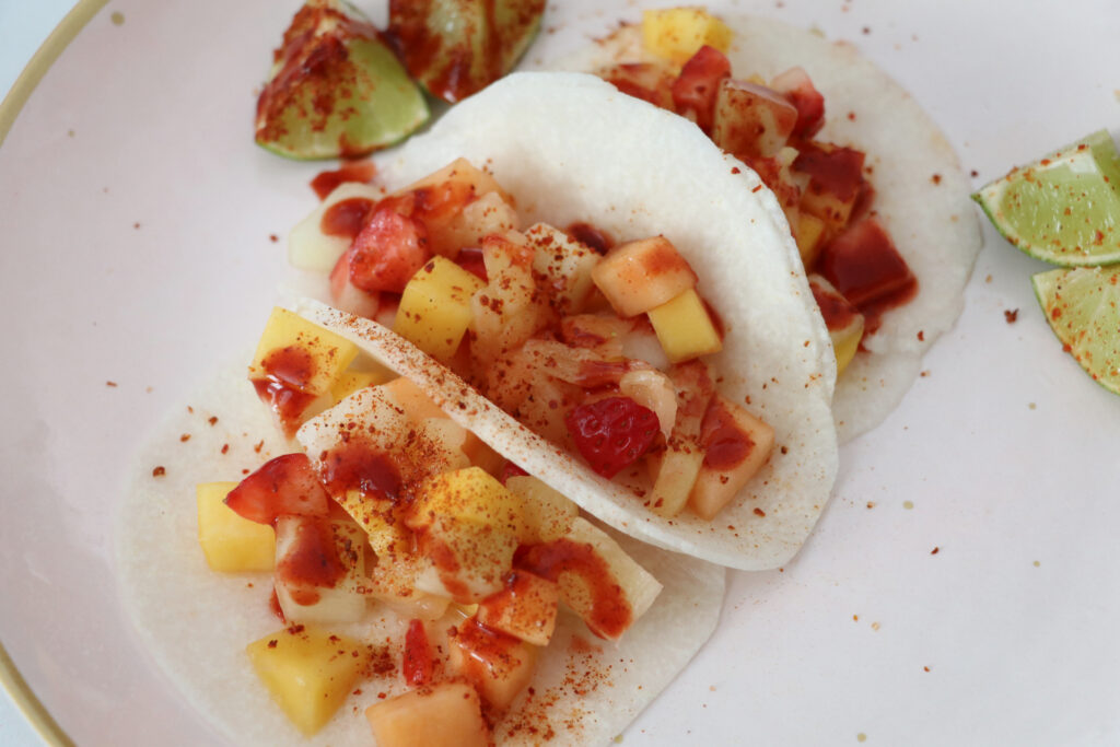 jicama wrap fruit tacos