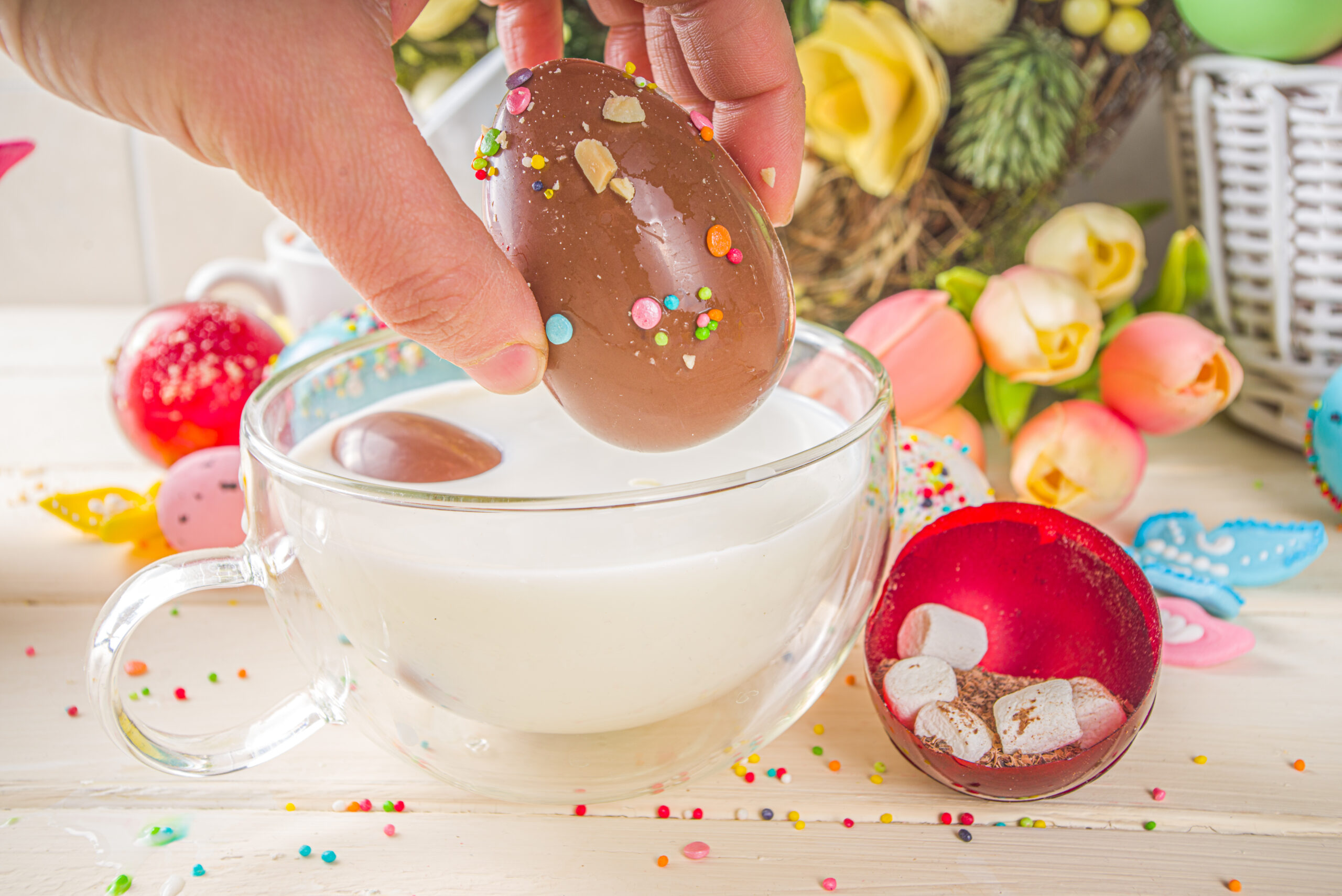 easter egg hot chocolate bomb