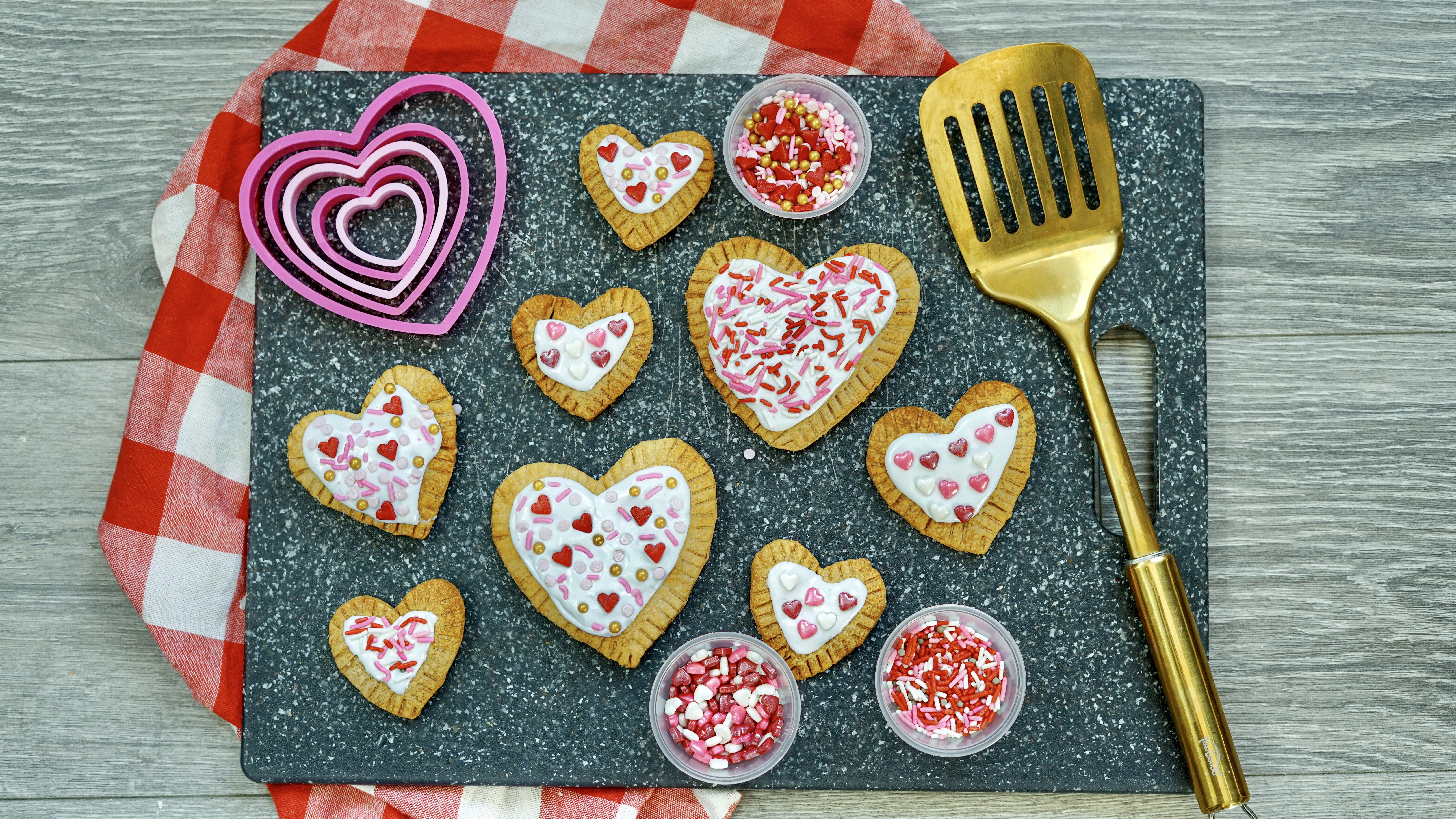 valentine heart pop-tarts