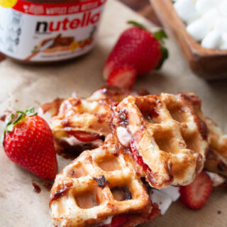 nutella strawberry s'mores puffle