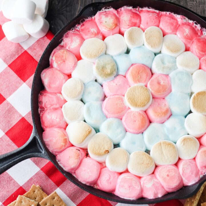 Red White and Blue S’mores Dip