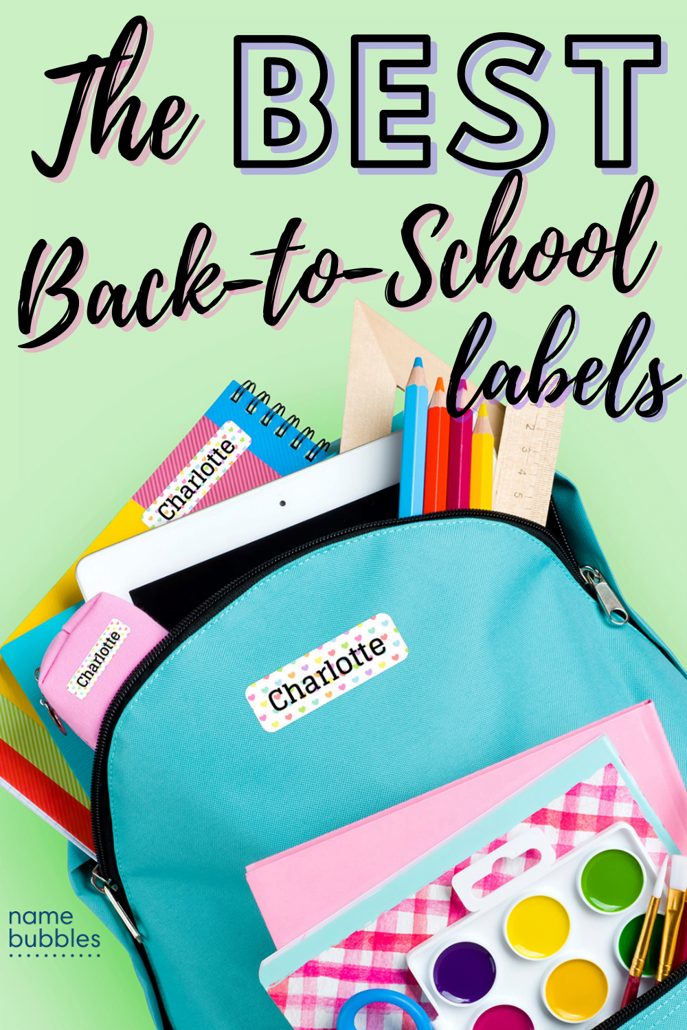 Name Bubbles: Personalized Kid's Labels for Back-To-School » The Denver  Housewife