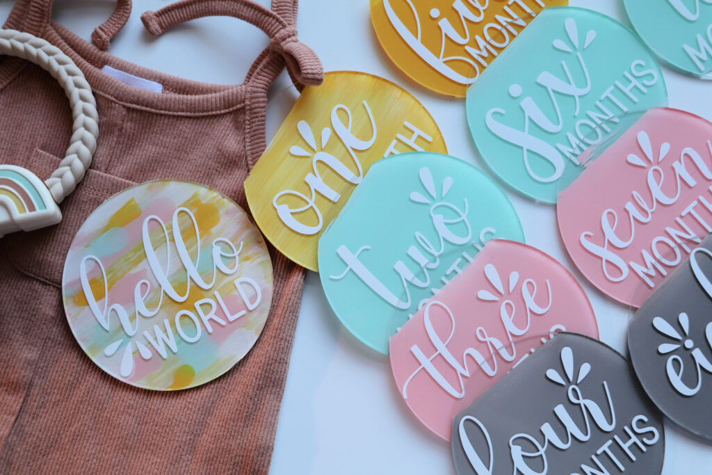 monthly baby milestone cricut free svg