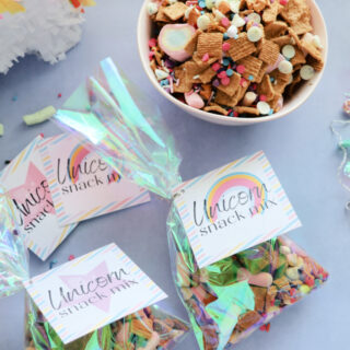 Free Printable Unicorn Snack Mix Tags