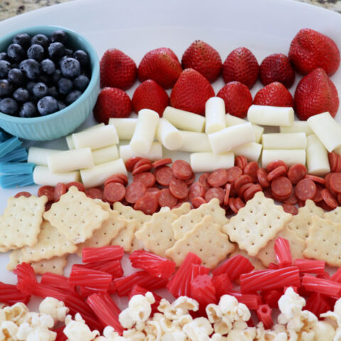 Flag Red White and Blue Kids Snack Board