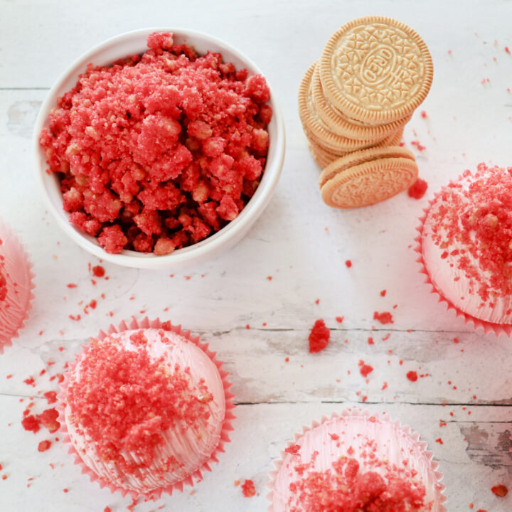 Strawberry Cheesecake Crunch Hot Cocoa Bombs