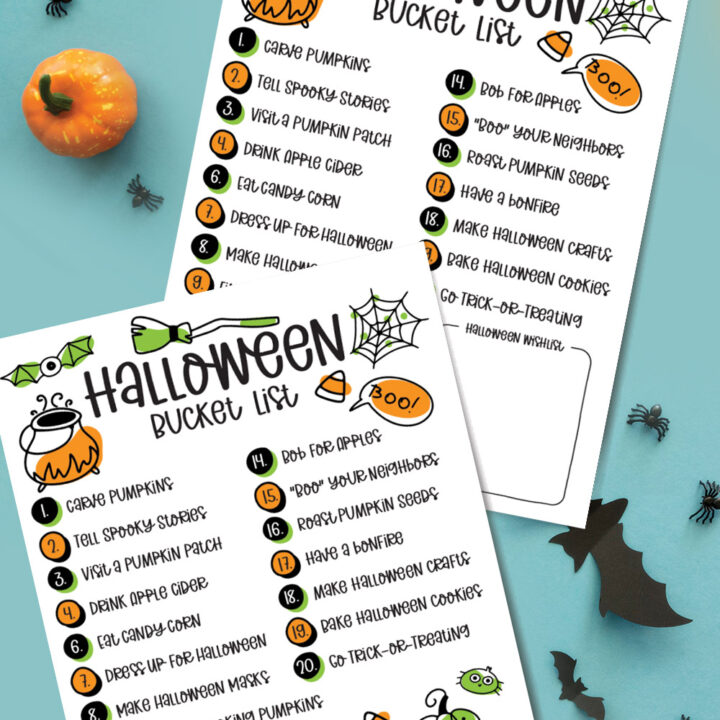 Halloween Bucket List – Free Printable