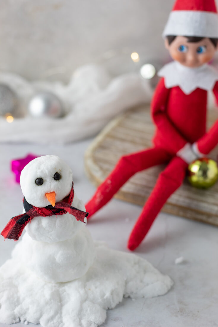 Elf on The Shelf Snow 2 Ingredient Fake Snow Tutorial » The Denver