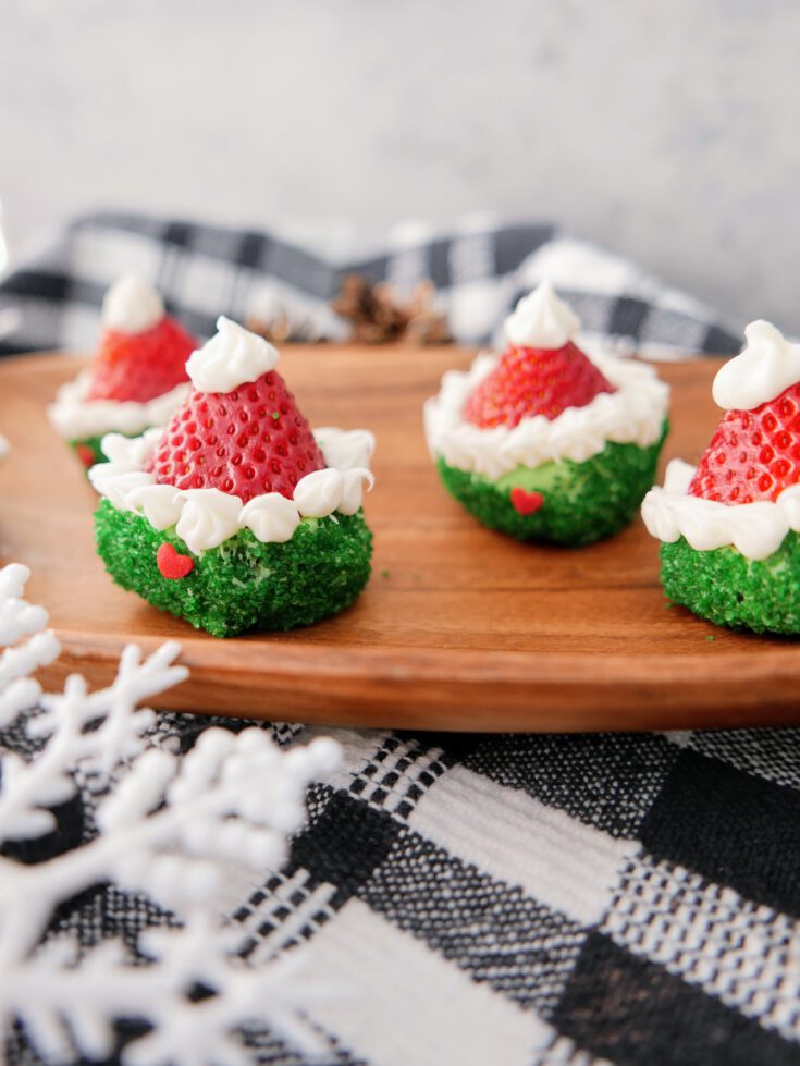 Strawberry Grinch Santa Hats » The Denver Housewife