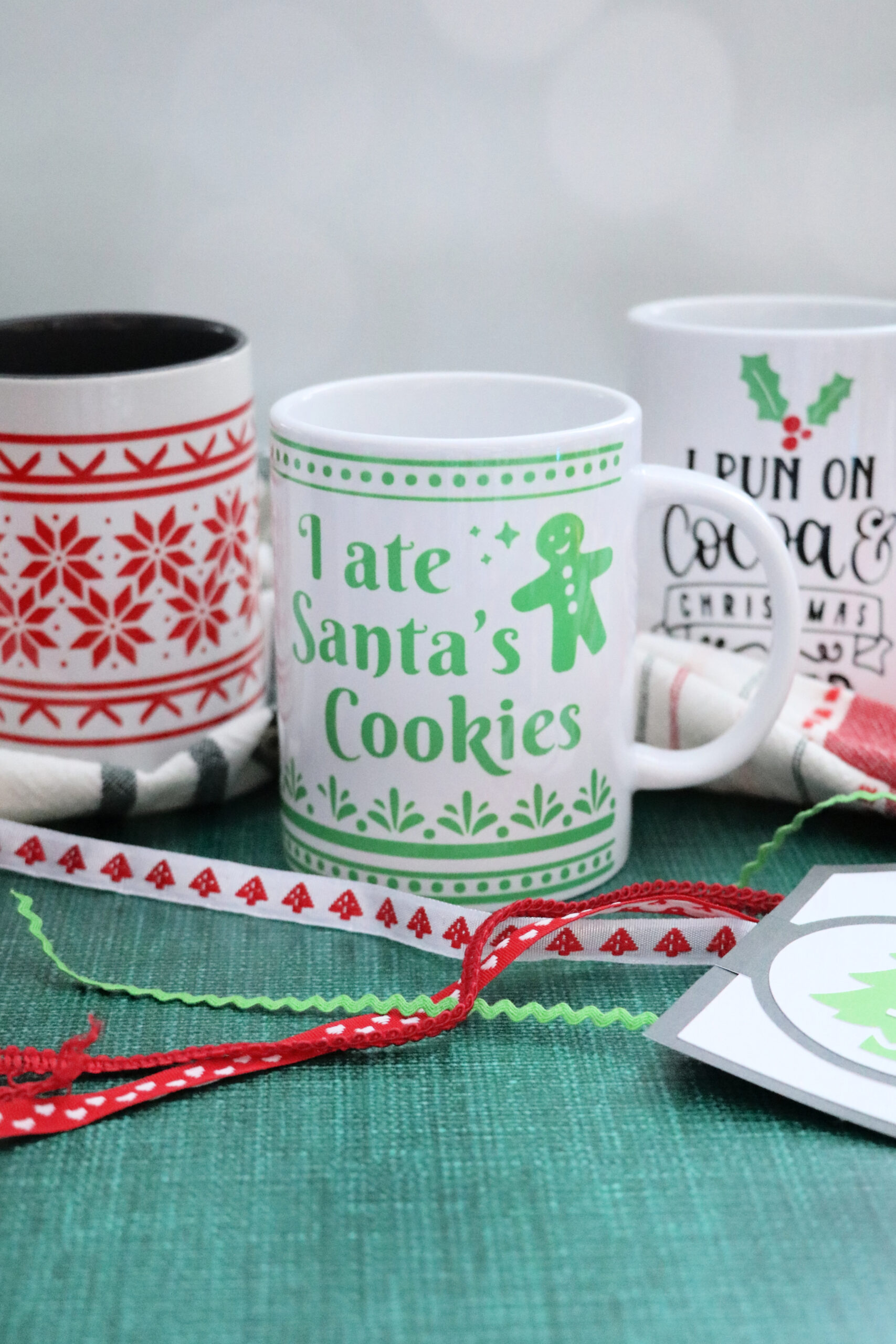 Christmas coffee mug wrap, Cricut Mug Sublimation template